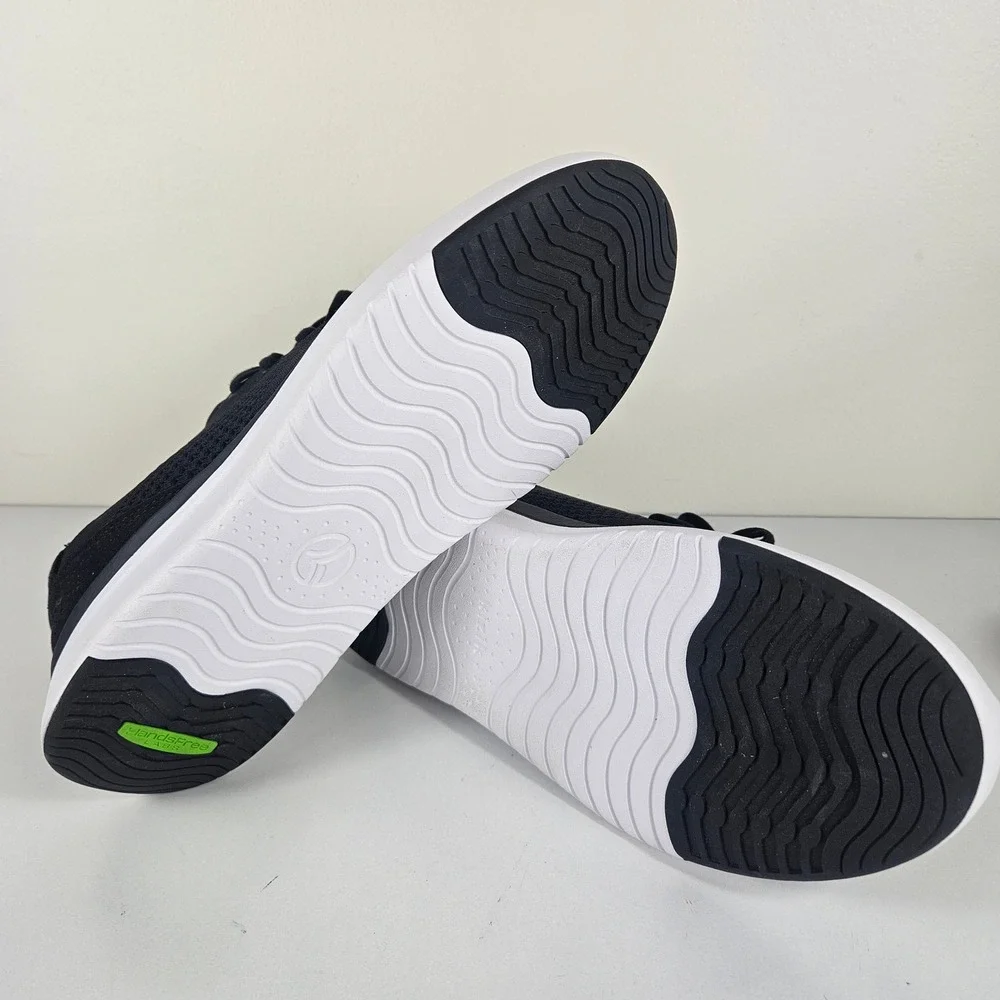 Kizik Lima Hands-Free Mens 11 W 12.5 Sneakers Black White Mesh Athletic Shoes